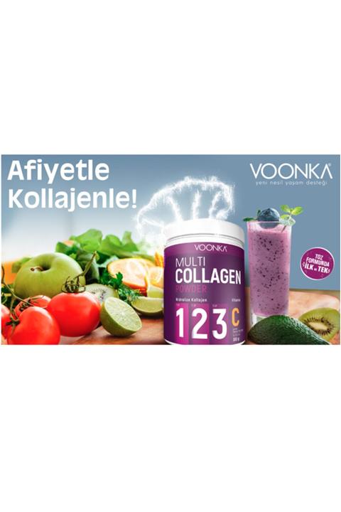 Voonka Hidrolize Kollajen (tip I, Iı , Iıı) Ve Vitamin C Içeren Takviye Edici Gıda 300 Gr