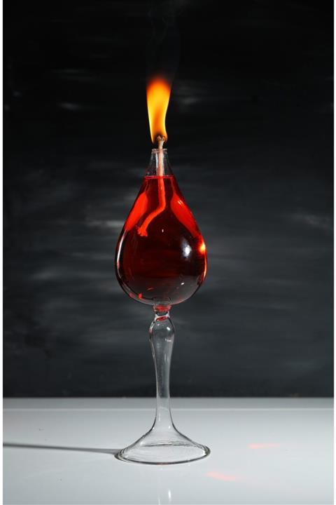 Aşkın Hediyesi Kırmızı Cam Kandil