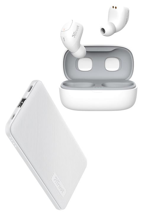 Trust Nika Compact Beyaz Bluetooth Kulak Içi Kulaklık Powerbank Hediyeli