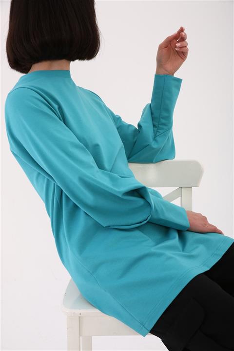 ALLDAY Kadın Aqua Kol Pile Detaylı Sweat