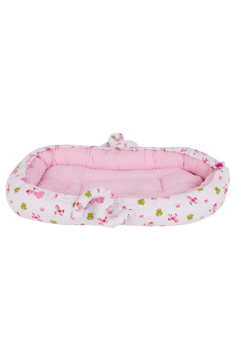 Sevi Bebe Anne Yanı Bebek Yatağı - Prenses Desen /