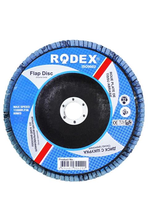 Badem10 Rodex Avuç İçi Taşlama Flap Disk Zımpara 180 mm 40 Kum