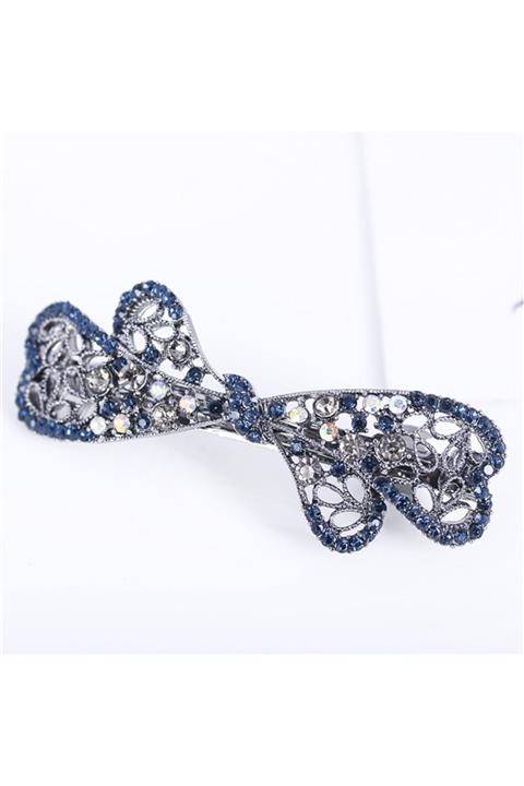 So Much Accesories So-much Lüx Özel Seri Krıstal Taşlı Fiyonk Otomatik Toka