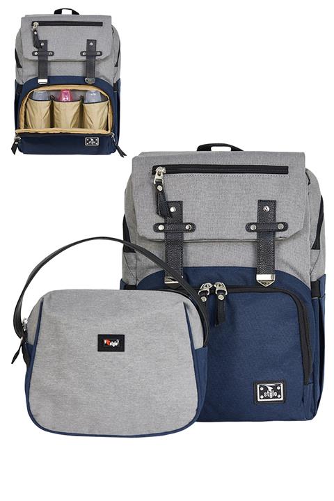 Stylo Working Mothers Bag Bebek Bakım Sırt Çantası-lacivert