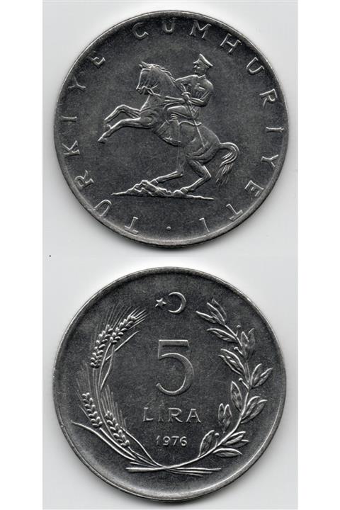 Benim Koleksiyonum 5 Lira (1976) Çil Eski Madeni Para