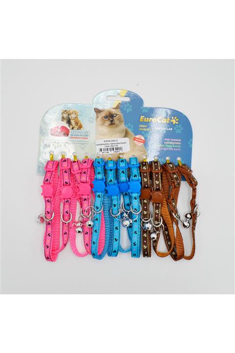 HİLALSHOP Eurocat Kedi Boy. Tasma Çapa Desenli 10mm-28cm 12