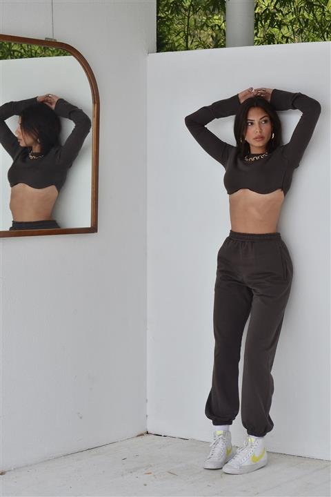 Bejh Official Bonie Kahverengi Paçası Lastikli Eşofman Altı