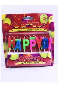 LAUREL DREAM Rengarenk Happy Birthday Yazılabilen Doğum Günü Mumu