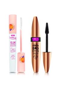 Makeuptime Volume Booster Lash Primer Mascara + Long Lasting Big Eyes Volume Mascara