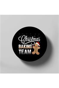 Fizello Christmas Baking Team Gingerbread Candy Cane Holiday Bardak Altlığı