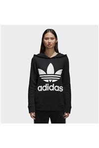 adidas Kadın Siyah Ce2408 Trefoıl Hoodıe Sweatshirt