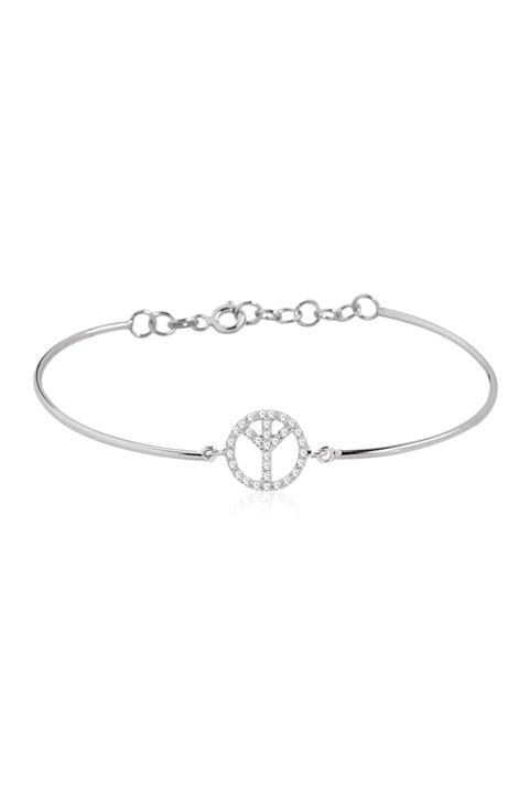 Clavis Jewelry Barış Işaretli Pırlanta Bileklik (blz0485)