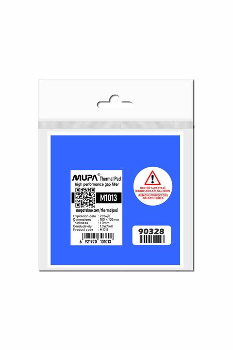 Mupa Termal Ped Sogutucu 1.0mm 100MM 100MM 1.3W/M-K