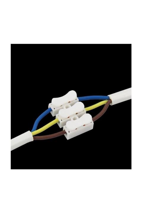 365GUNSERİSONU Vidasız Yaylı Klemens 3'lü 3 Pinli Yaylı Klemens 50 Adet