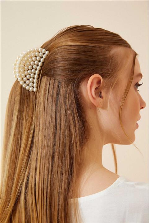 H&E DESIGN Kadın Incili Mandal Toka