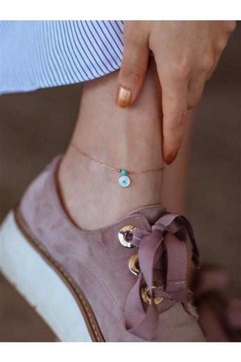 Özbilen Kuyumculuk Mavi Nazar Boncuklu Halhal