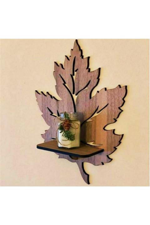 evdeucuz Ahşap Yaprak Duvar Dekoru