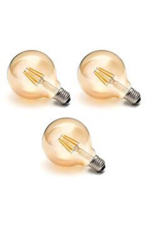 Heka G95 6w Gold Cam 2700 K Gün Işığı Gerçek Rustik Ampul E27 Duy 3lü Paket