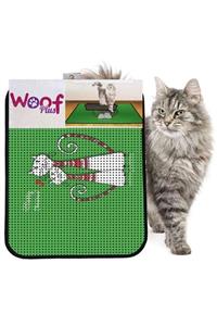 Woofplus Kum Toplayan Elekli Tuvalet Önü Kedi Paspası 60*45 Cm 1006