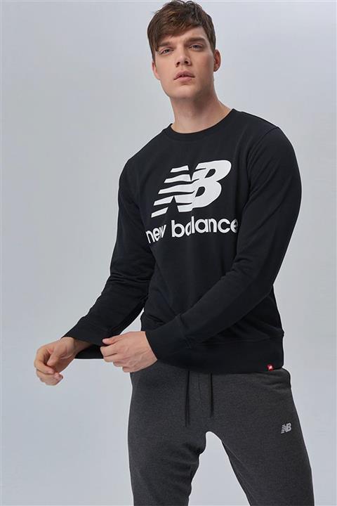 New Balance Erkek Sweatshirt - MT91548 - MT91548-BK