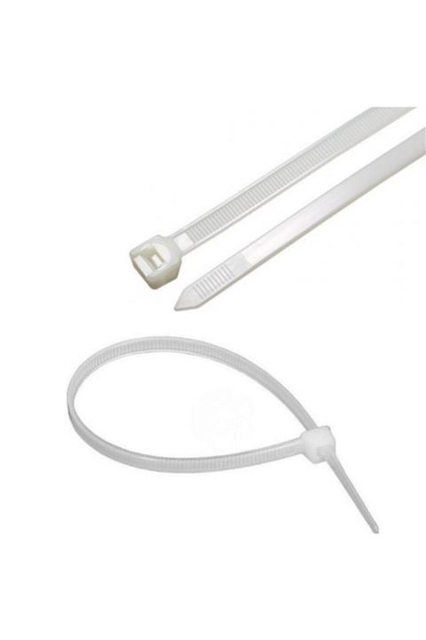 AKSUFEZ Plastik Beyaz Cırt Kelepçe 4.8 X 250 100lü Tnr-0368