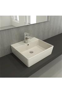 Bocchi Mılano Lavabo 50 Cm - Parlak Bisküvi