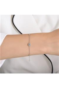 Ice Diamond Minimal Baget Pırlanta Zincirli Bileklik