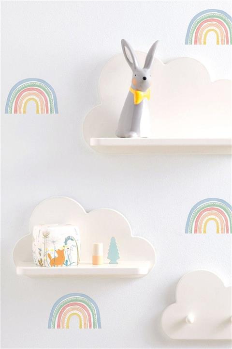 Sticker Ekspres Renkli Gökkuşakları Gökkuşağı Çocuk Odası Duvar Sticker Seti