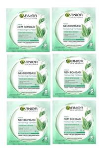 Garnier Karma & Yağlı Ciltler Için Nem Bombası Ferahlatıcı Kağıt Yüz Maskesi 32 G 6'lı Set 3600541945630