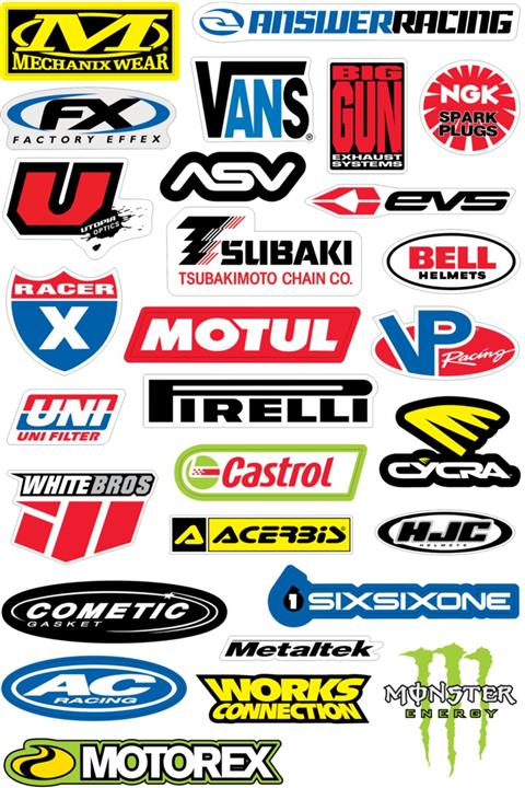 Sticker Master Sponsor Set 10 Sticker Etiket