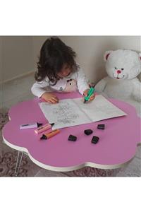 papatya home Papatya Pembe Renk Yer Sofraları 70 cm (3 Kişilk)