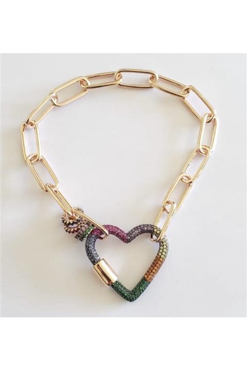 EP DESİGNSS Kalp Zincir Bileklik