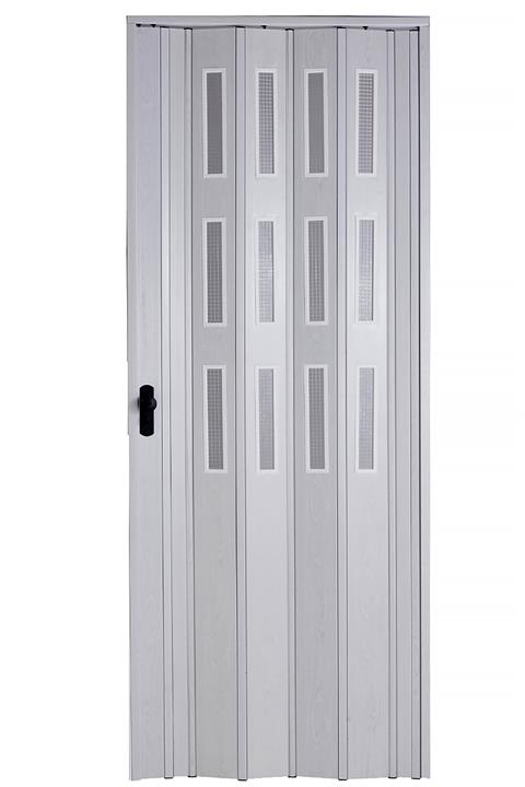 SARPAŞ Katlanır Akordiyon Pvc Tek Kapı Camlı - 117x221 - Akçaağaç 12 Mm