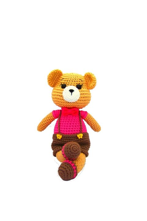 GO BABY Organik Ayı Figür Uyku Arkadaşı Oyuncak