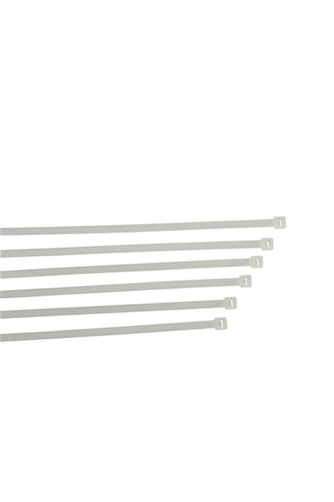 Muhtelif Plastik Kilitli Kelepçe / Kablo Bağı / Cırt Beyaz - 5x400 (100 Adet)