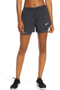 Nike Flex Tempo Lux 2 In 1 Running Shorts Buhar Bariyerli Cepli Siyah Antrasit Şort