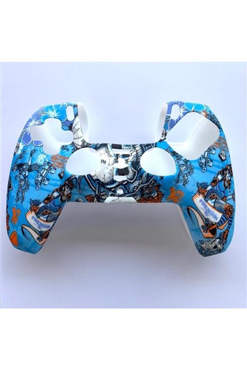 HavuzElektronik Ps5 Silikon Kılıf Mavi Desenli Dualsense Silikon Kutulu