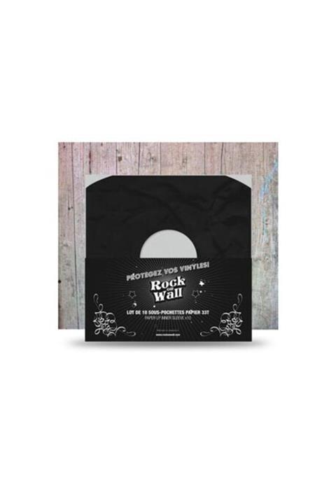 ROCK ON WALL Plak Iç Kılıf 10 X Lp 12'' Kağıt Kenarlı Orta Delikli - Siyah