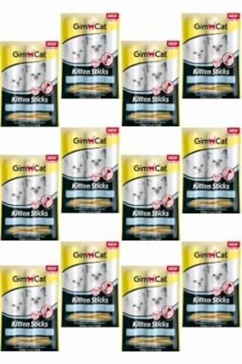 Gimcat Sticks Kitten Hindili Yavru Kedi Ödül Çubukları 3x3 gr 12'li Set