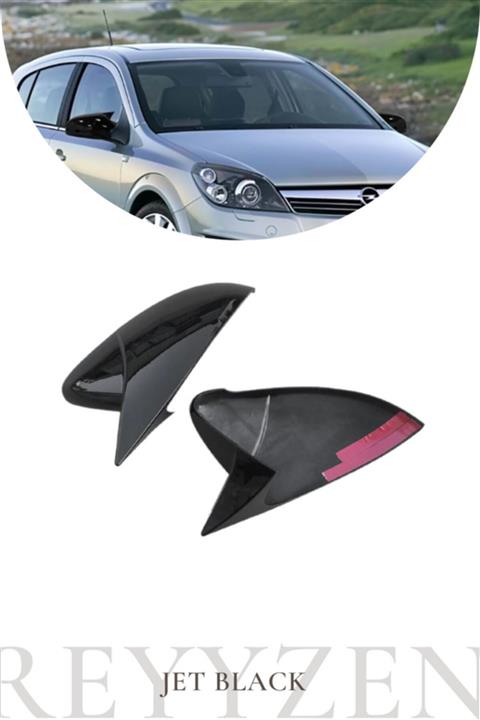 Reyyzen Opel Astra H 2004-09 Sinyalsiz Yarasa Ayna Kapağı Jet Black