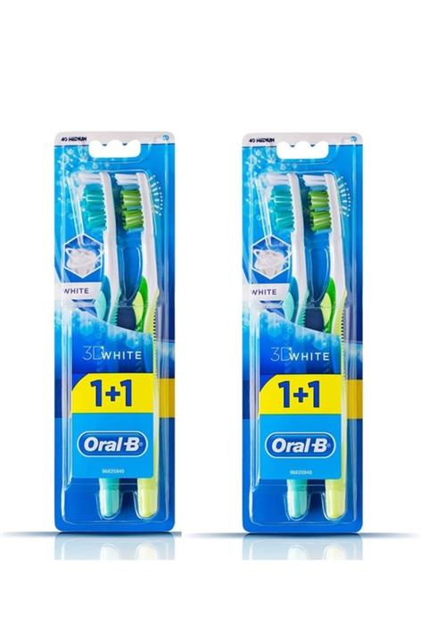 OralB Diş Fırçası 3d White 40 Medium 1+1 X2 Paket