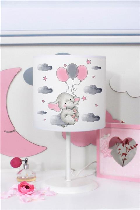 Moonstar Online Uçan Fil Pembe Çocuk Odası Abajur