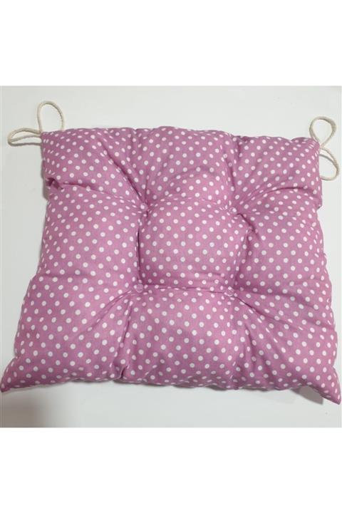 niksar nazar toptan Puantiyeli Mor Pufidik Sandalye Minderi