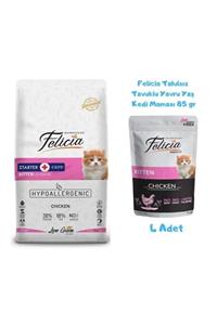 Felicia Kitten Tavuklu Yavru Kedi Maması 2 Kg + Yaş Mama 85 Gr (4 Adet)