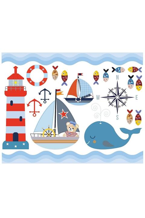 Canvartie Premium Denizci Çocuk Odası Duvar Sticker