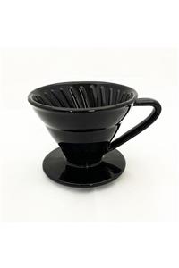 stilinbu V60 Dripper Seramik Kahve Demleme (SİYAH)