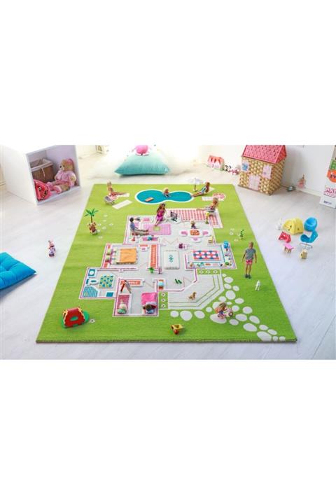İVİ Evcilik Oyunu Temalı Çocuk Odası Oyun Halısı 160x230
