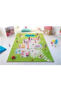 İVİ Evcilik Oyunu Temalı Çocuk Odası Oyun Halısı 160x230