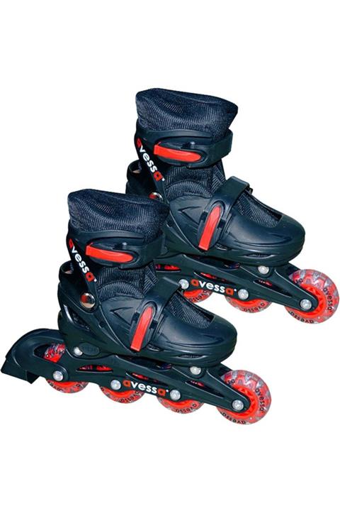 AVESSA Siyah Silikon Tekerlekli Paten 39-42