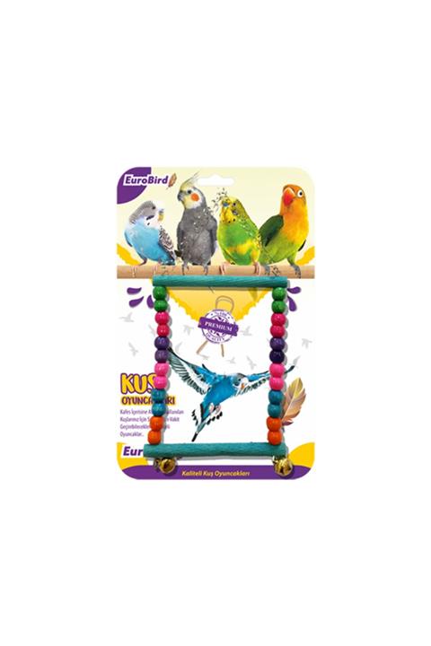 See Me Eurobird Kuş Oyuncağı Boncuklu Dikdörtgen Salıncak
